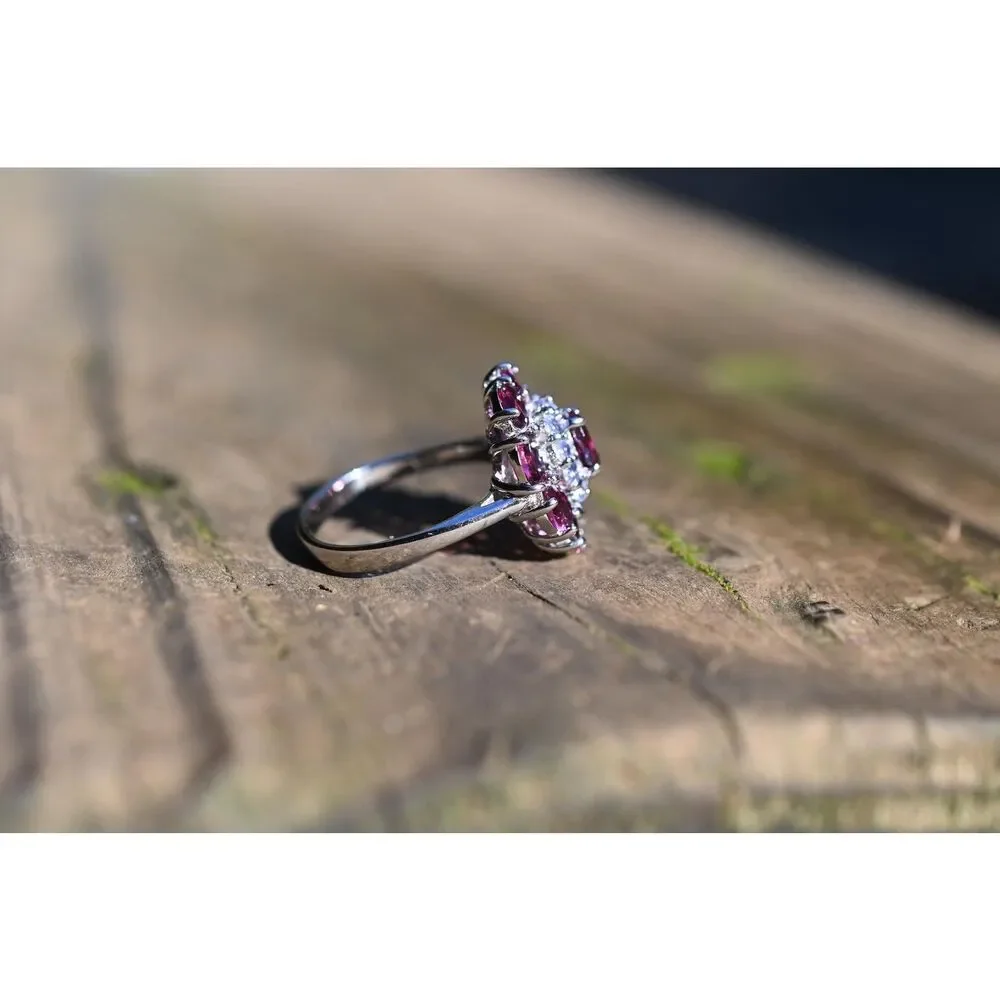 Garnet and Tanzanite engagement ring size 8